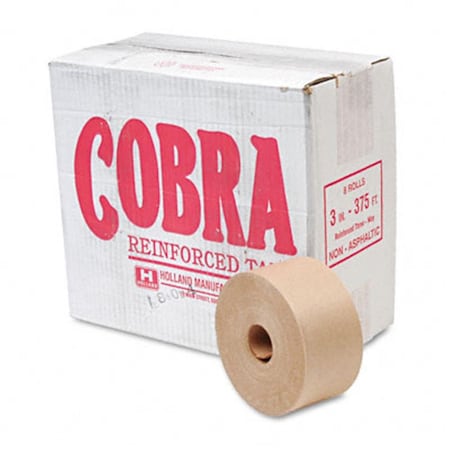 United Facility Supply Reinforced Kraft Sealing Tape- 3quot; x 375 Feet- Brown- 8/Carton UN34047